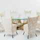 Dining table brass sculpture rock crystals Isabelle Faure 1970