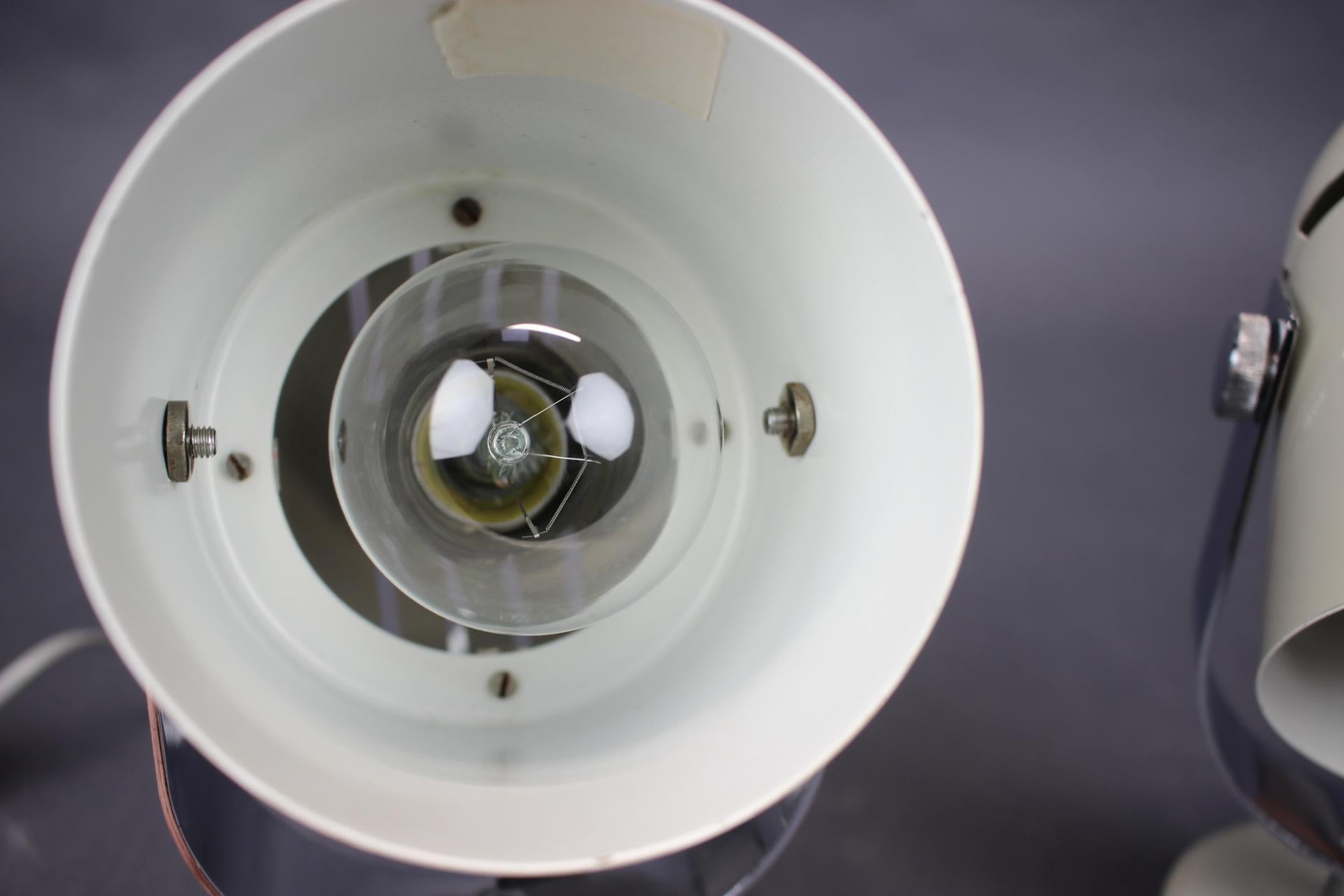 Pair of Mid-Century Wall Lamps by Stanislav Indra, Czechoslovakia, 1970s