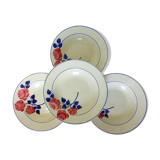 4 vintage soup plates from the HBCM factory