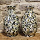 Pair of earthenware vases HBCM Montereau