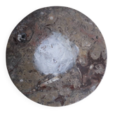 Vintage round fossil stone plate