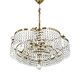 Vintage basket crystal chandelier Bakalowits & Söhne brass, Austria 1970s