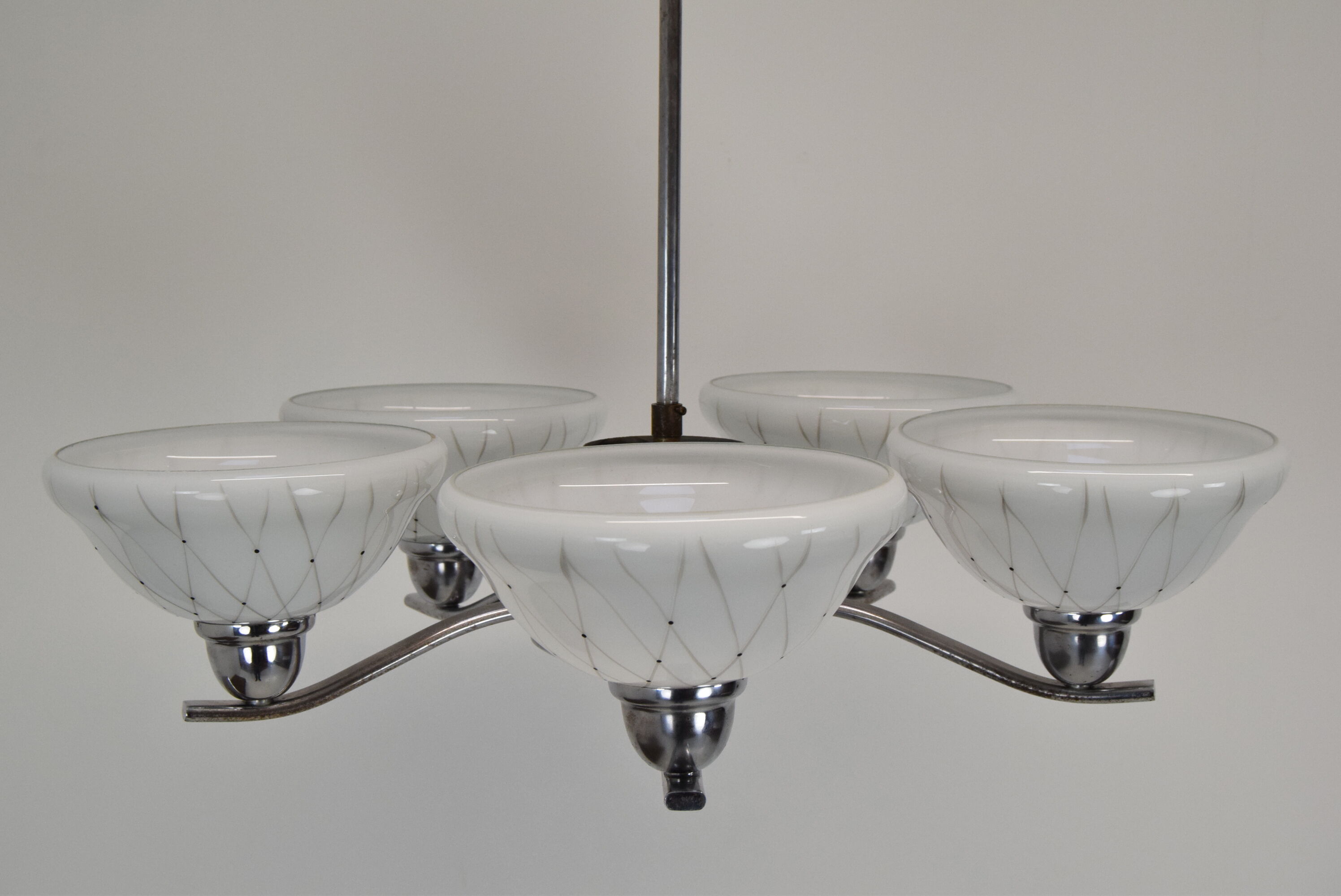 Mid-century Chandelier by company Drukov,1960's.
