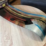 Art deco multicolored glass tray