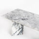 Vintage white marble coffee table - France, 1970s