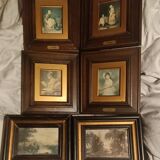 Set of 6 framed reproductions, late 19th - early 20th century.