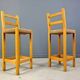 Vintage oak and papercord bar stools, 1960s - vintage bar stools