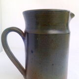 Khaki green enamelled pitcher