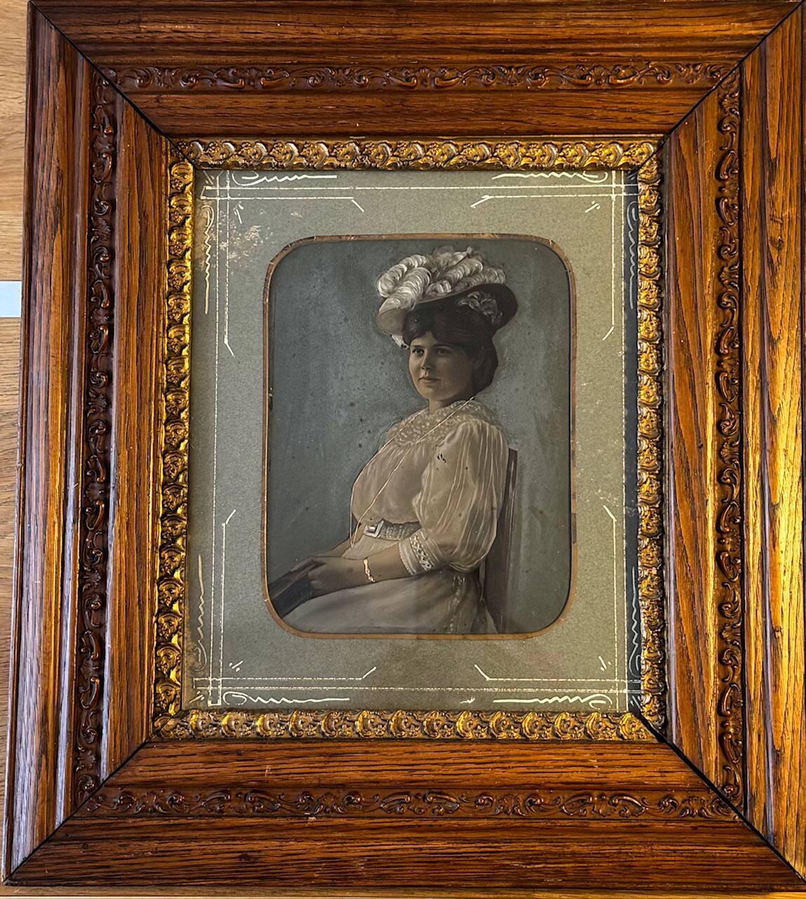 Old silver photograph, portrait, 19th century