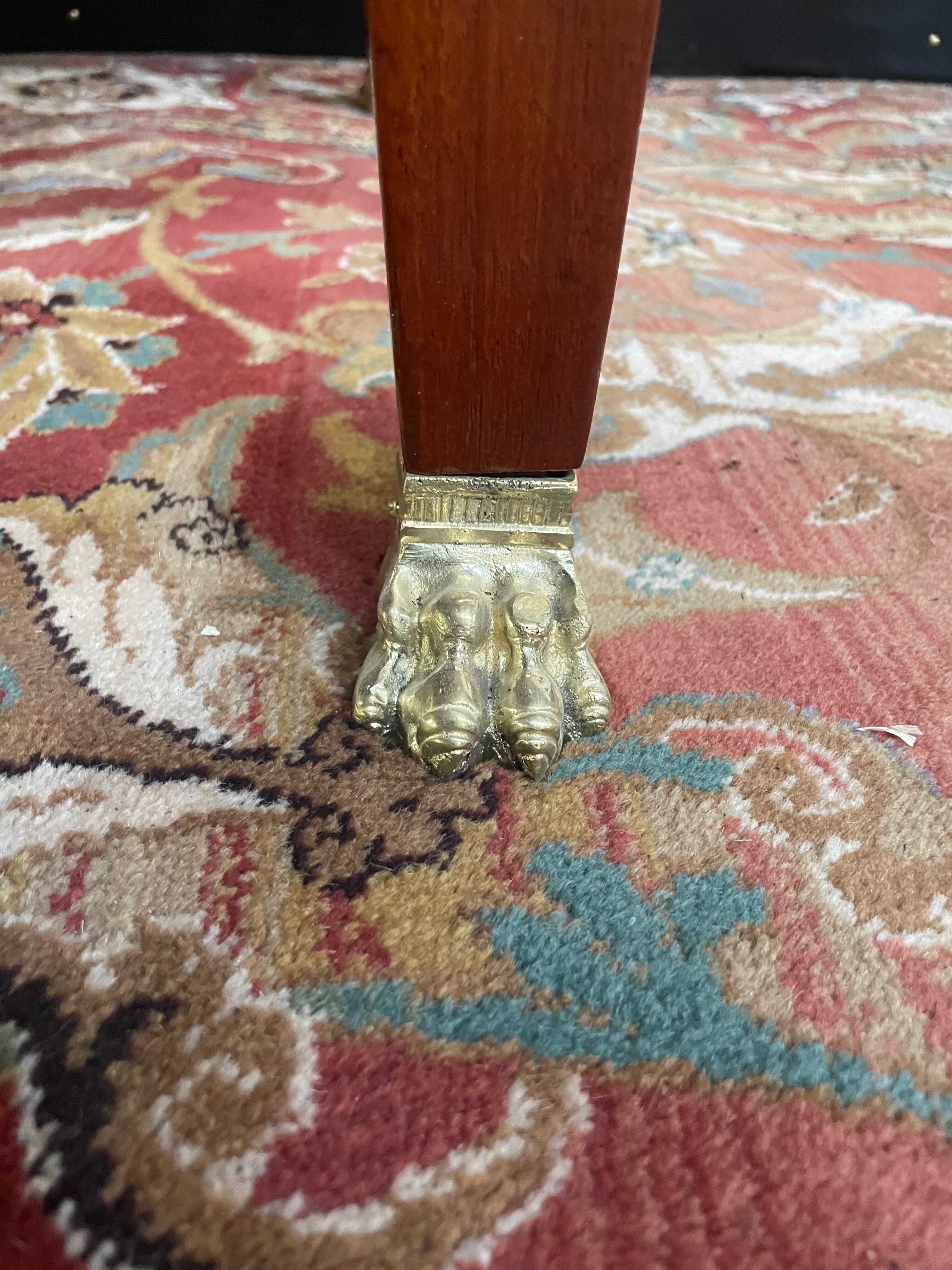 Empire style flat desk in mahogany