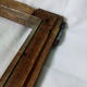 Wooden glass door with iron latch
