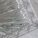 Rectangular glass dish, moulded glass, art deco