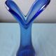 blue glass vase