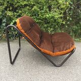 2 brown armchairs from the 70