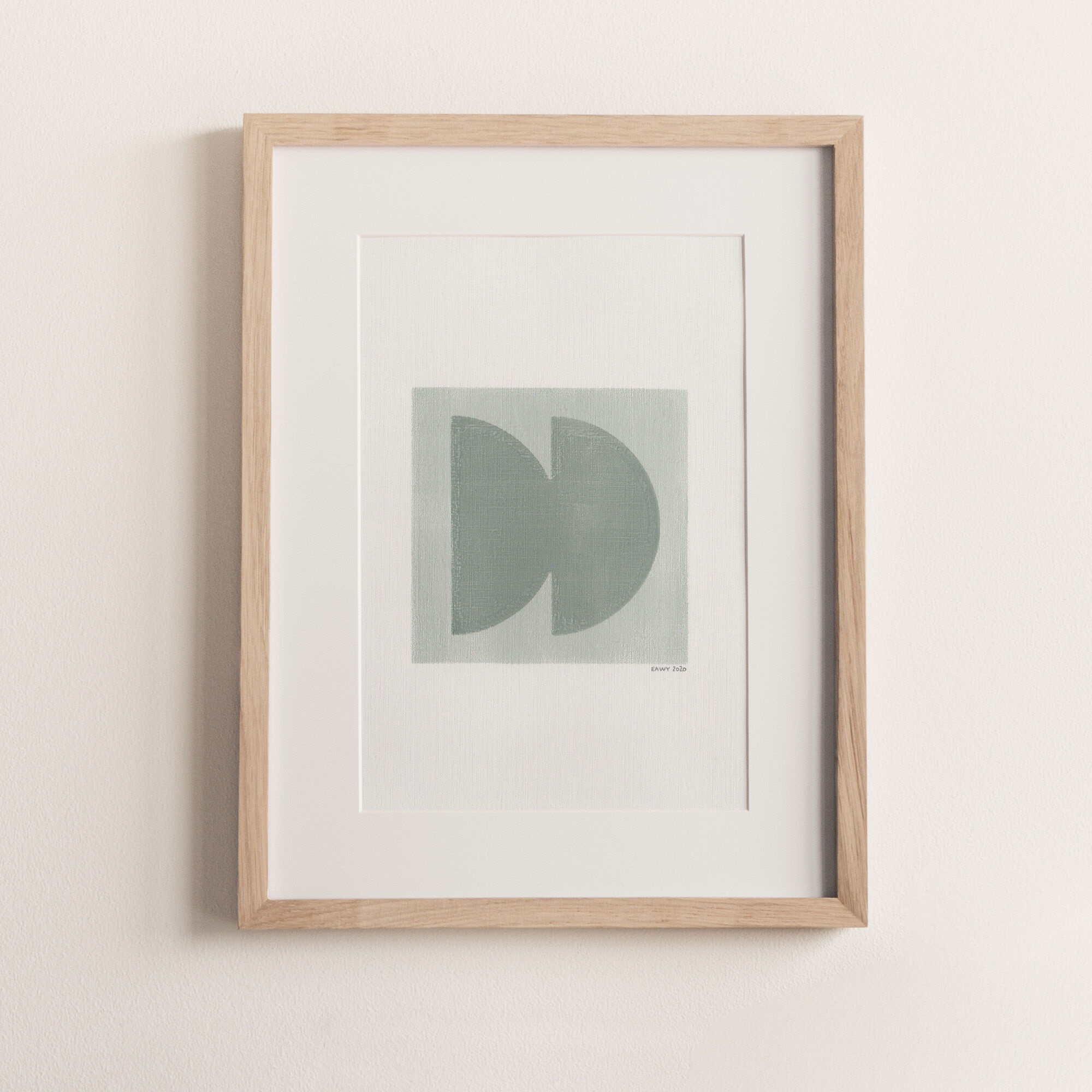 Painting on dated and signed paper without frame M168