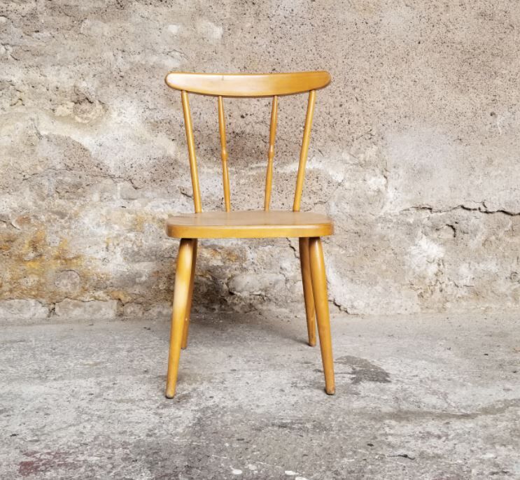 Chair child has bars, renovated beech