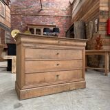 19th century chest of drawers in solid oak