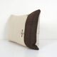 Organic striped kilim lumbar pillow cover, unique patterned organic throw lumbar pillow