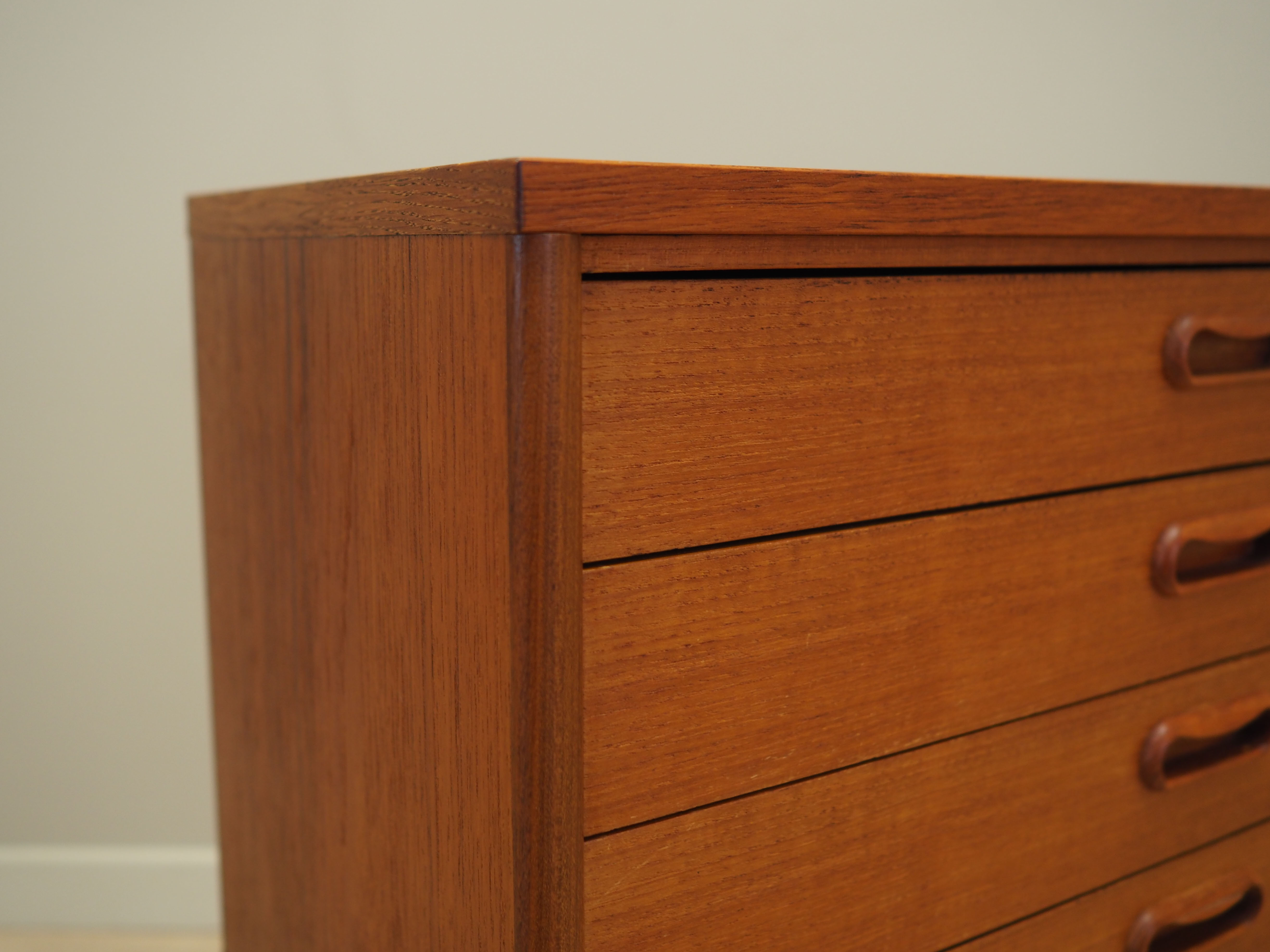 Teak chest of drawers, Danish design, 1970s, production: Denmark