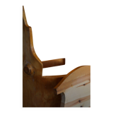 Sculptural Wabi Sabi Brutalist Chair in Solid Pine, Swedish, 1960s