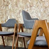 Set of 4 teak chairs by Kai Kristiansen for Sva Møbler Danish Design 60s 70s