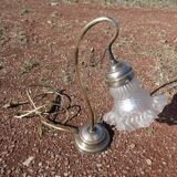 Lampe tulipe col de cygne Art Déco laiton
