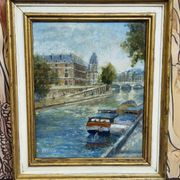 Huile sur panneau – Paris Quai des Grands-Augustins – signée H. Charby