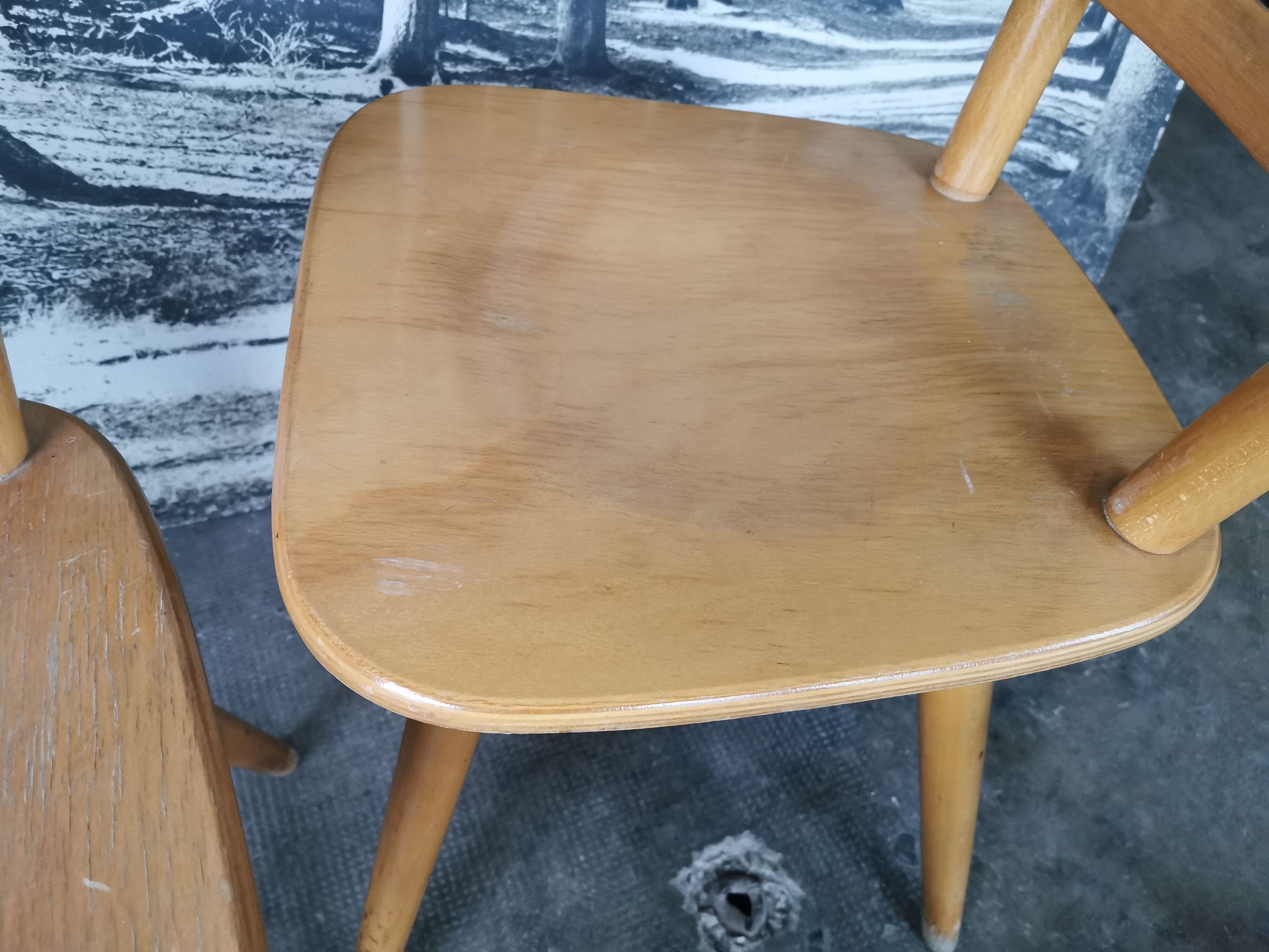 Set of 8 vintage bistro chairs 1960