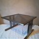 Table basse carrée en alu brossé