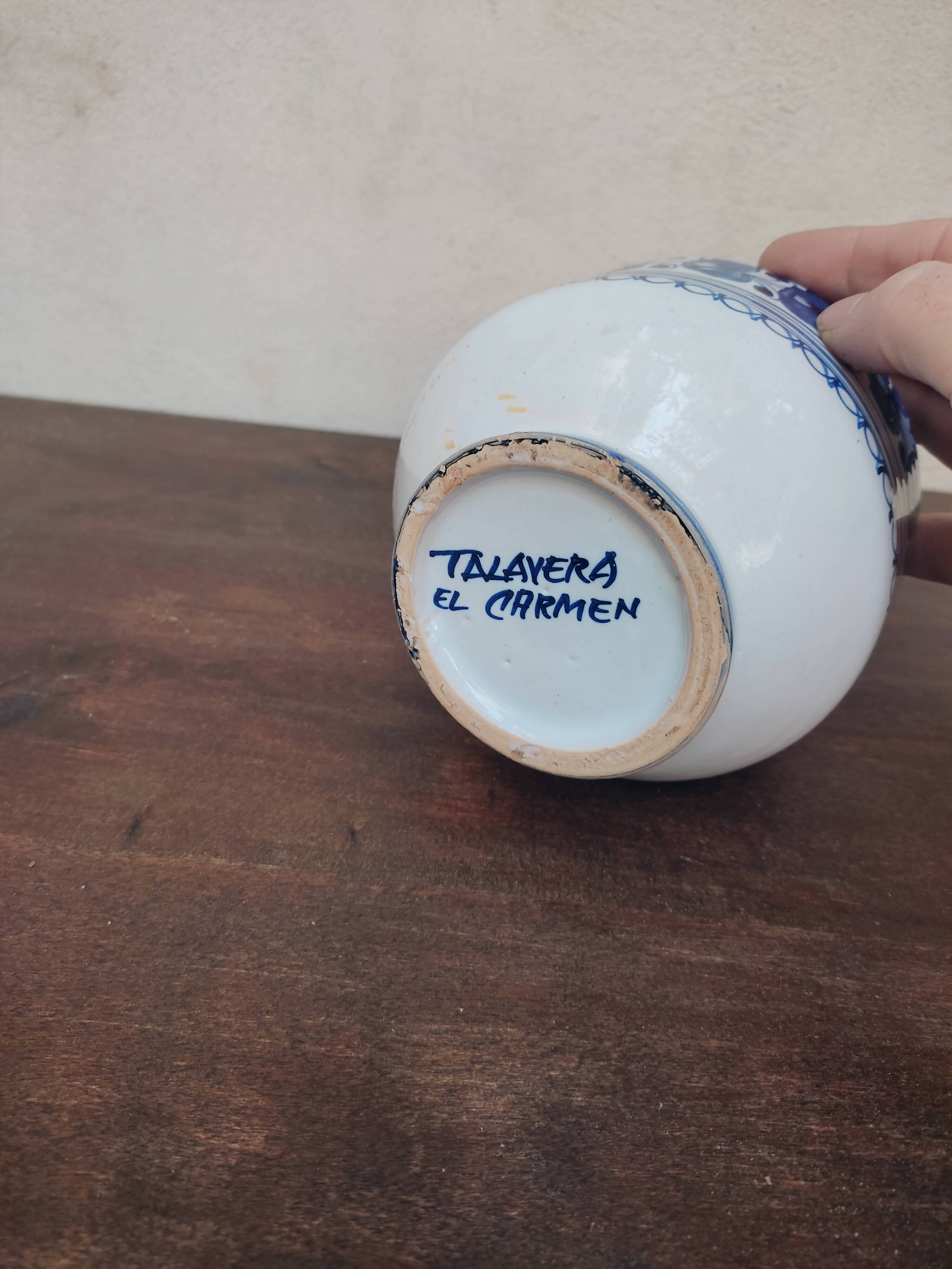 Hand-painted ceramic vase