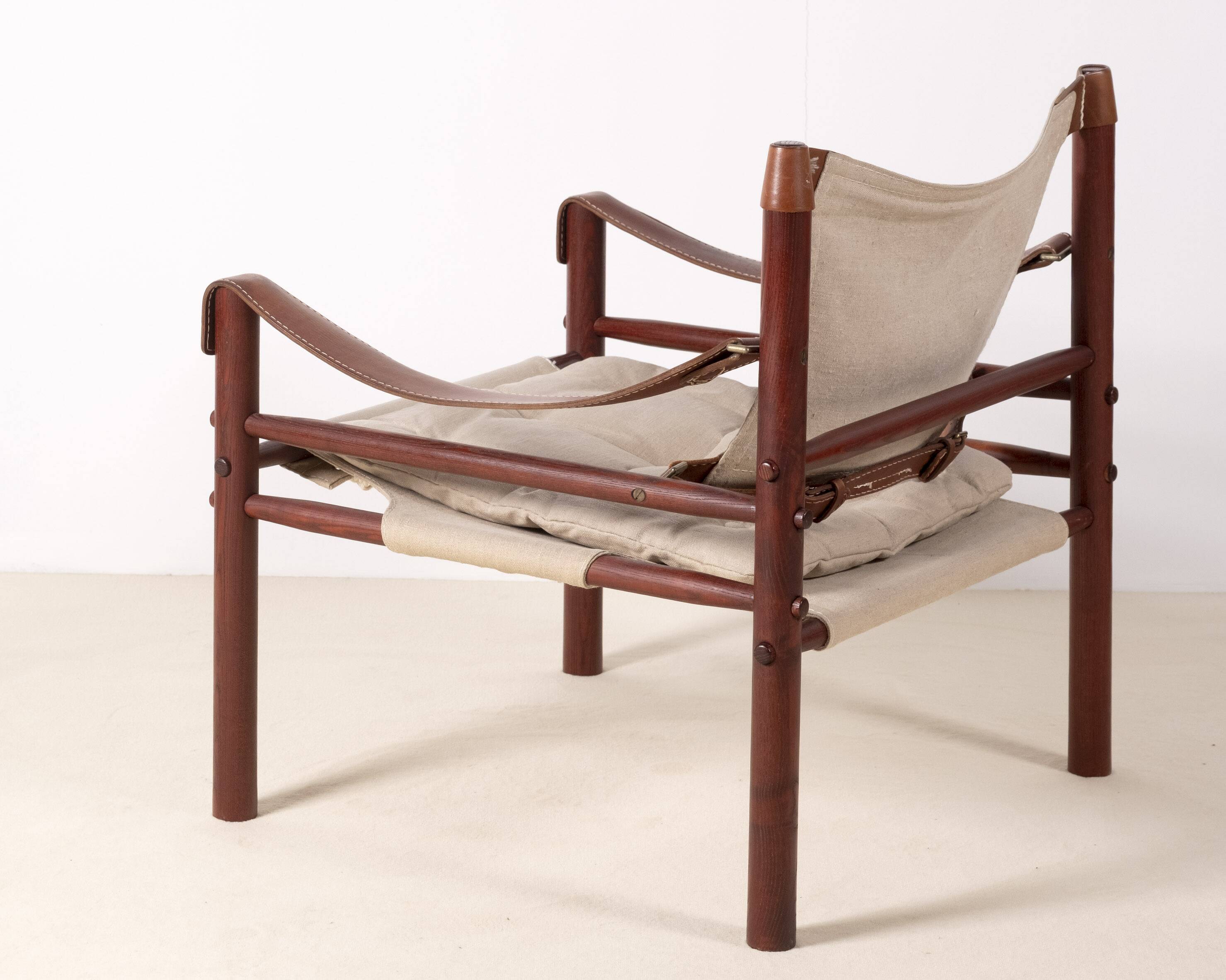 Arne Norell Sirocco Lounge Chair in Ash and Canvas, 1960s Sweden