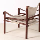 Arne Norell Sirocco Lounge Chair in Ash and Canvas, 1960s Sweden