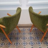 Pair of chairs WING Zig Zag cocktail vintage 50 60 year