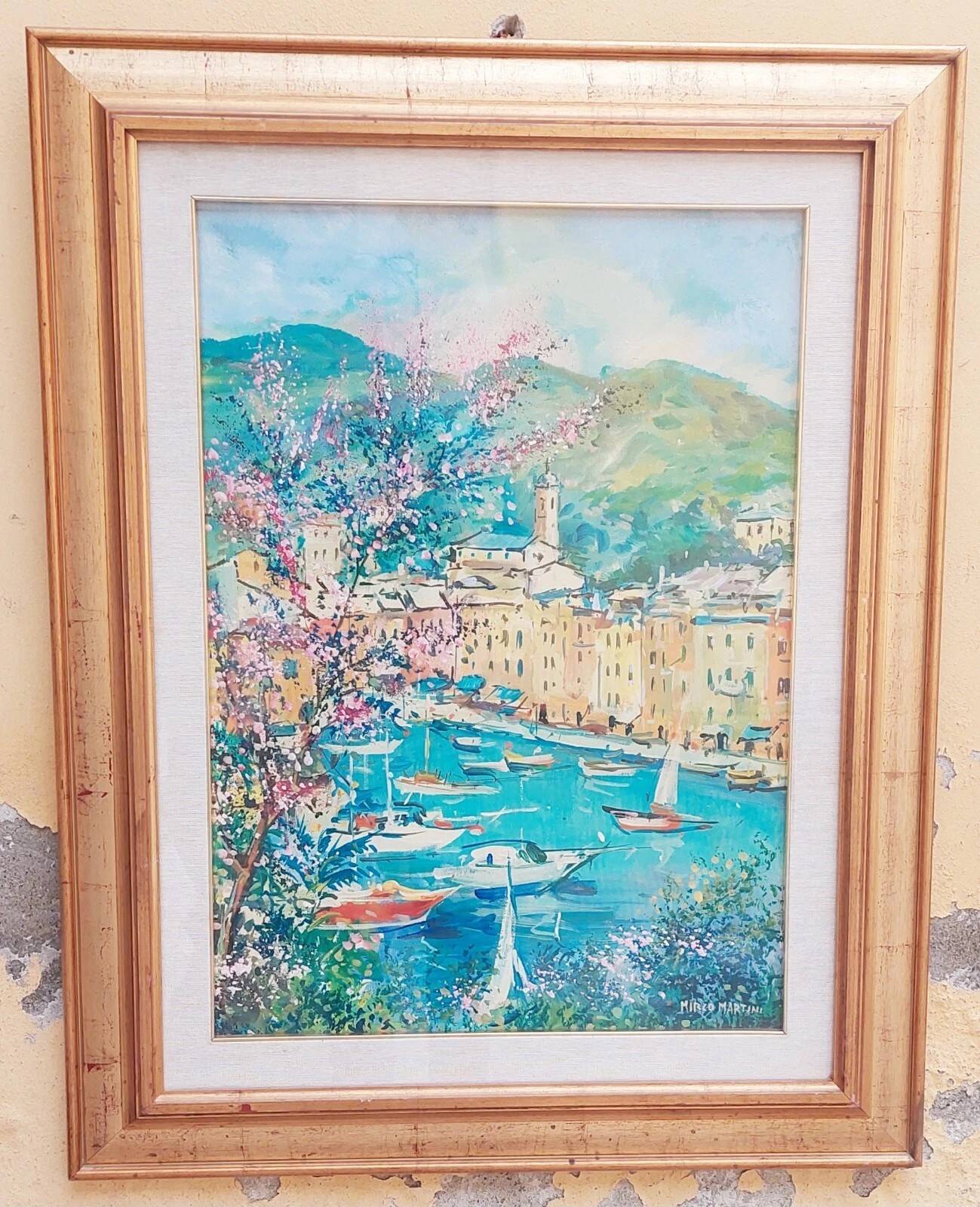 PORTOFINO TABLEAU HUILE SUR TOILE MIRCO MARTINI 70×50