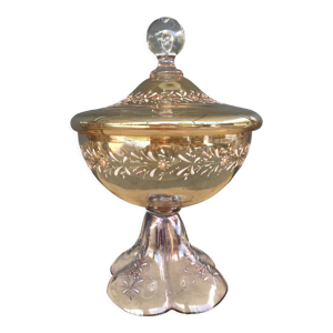 Drageoir cristal soufflé émaillé