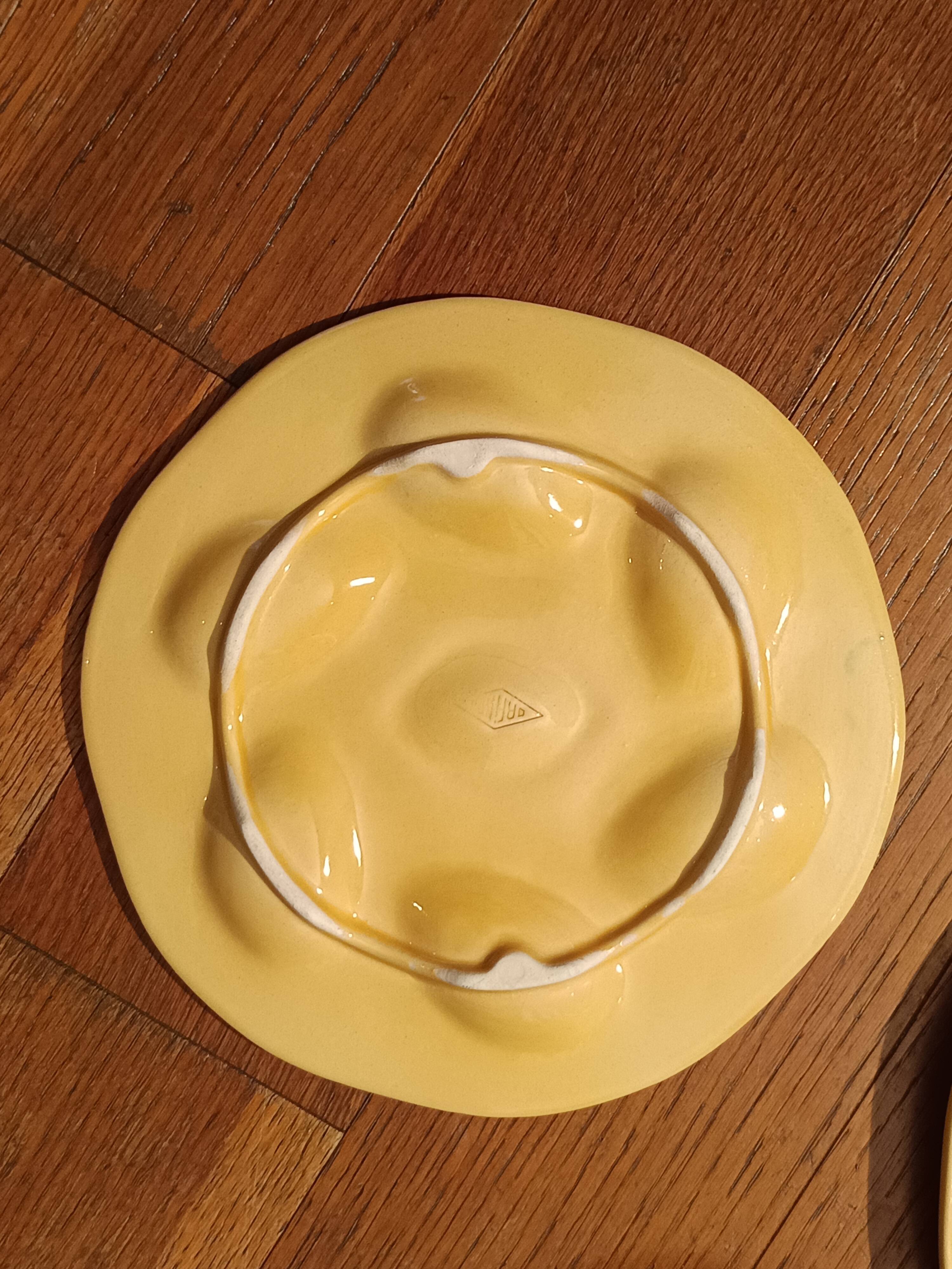 6 vintage majolica oyster plates, Arfilox, 1970
