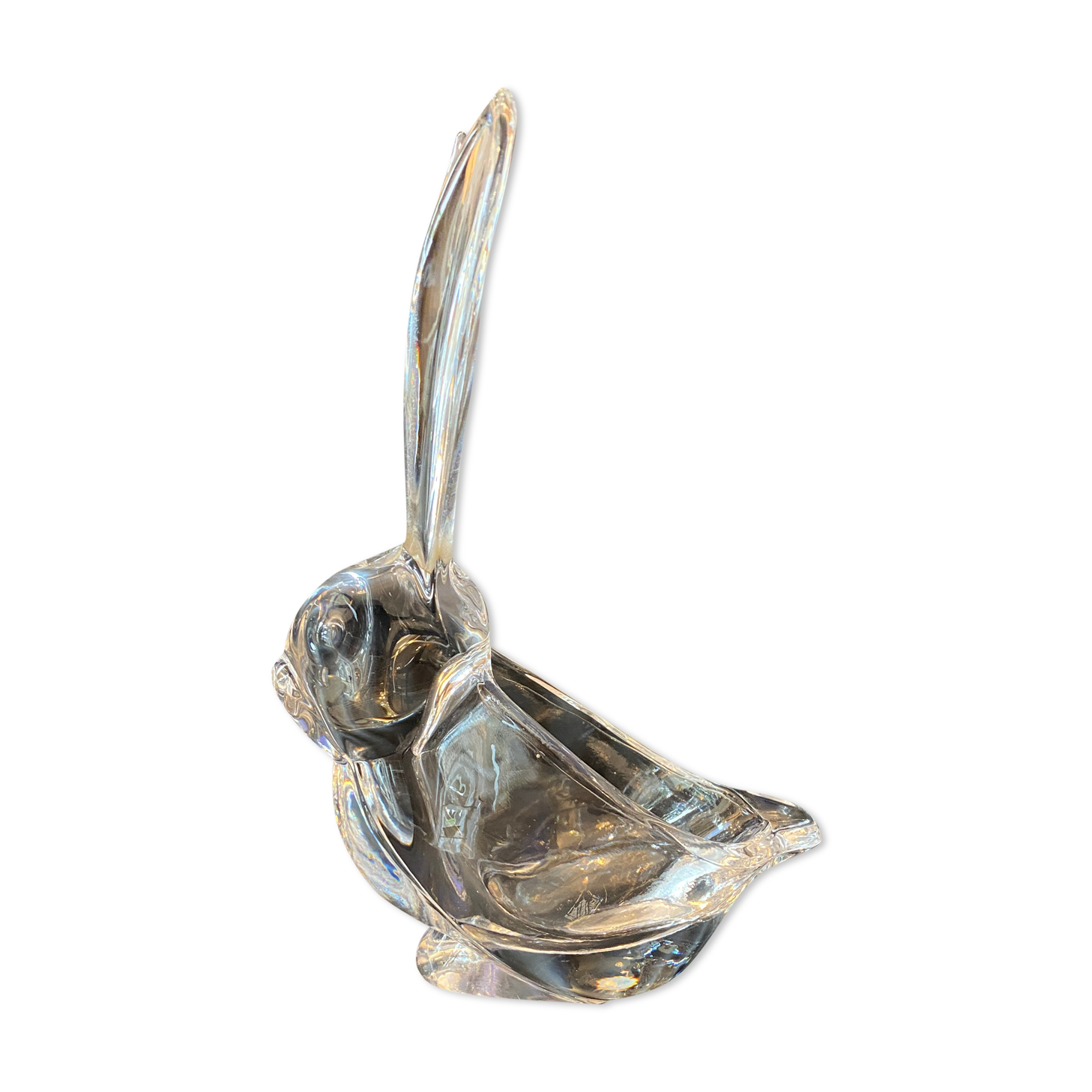 Glass rabbit cup Art Vannes france