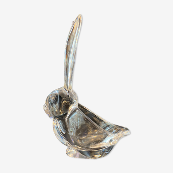 Glass rabbit cup Art Vannes france