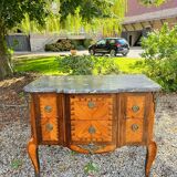 Commode en marqueterie d’époque transition fin du xviii eme siècle