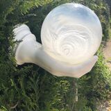rare handmade ceramic and glass wall light