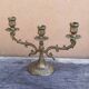 Three-light chandelier in brass metal