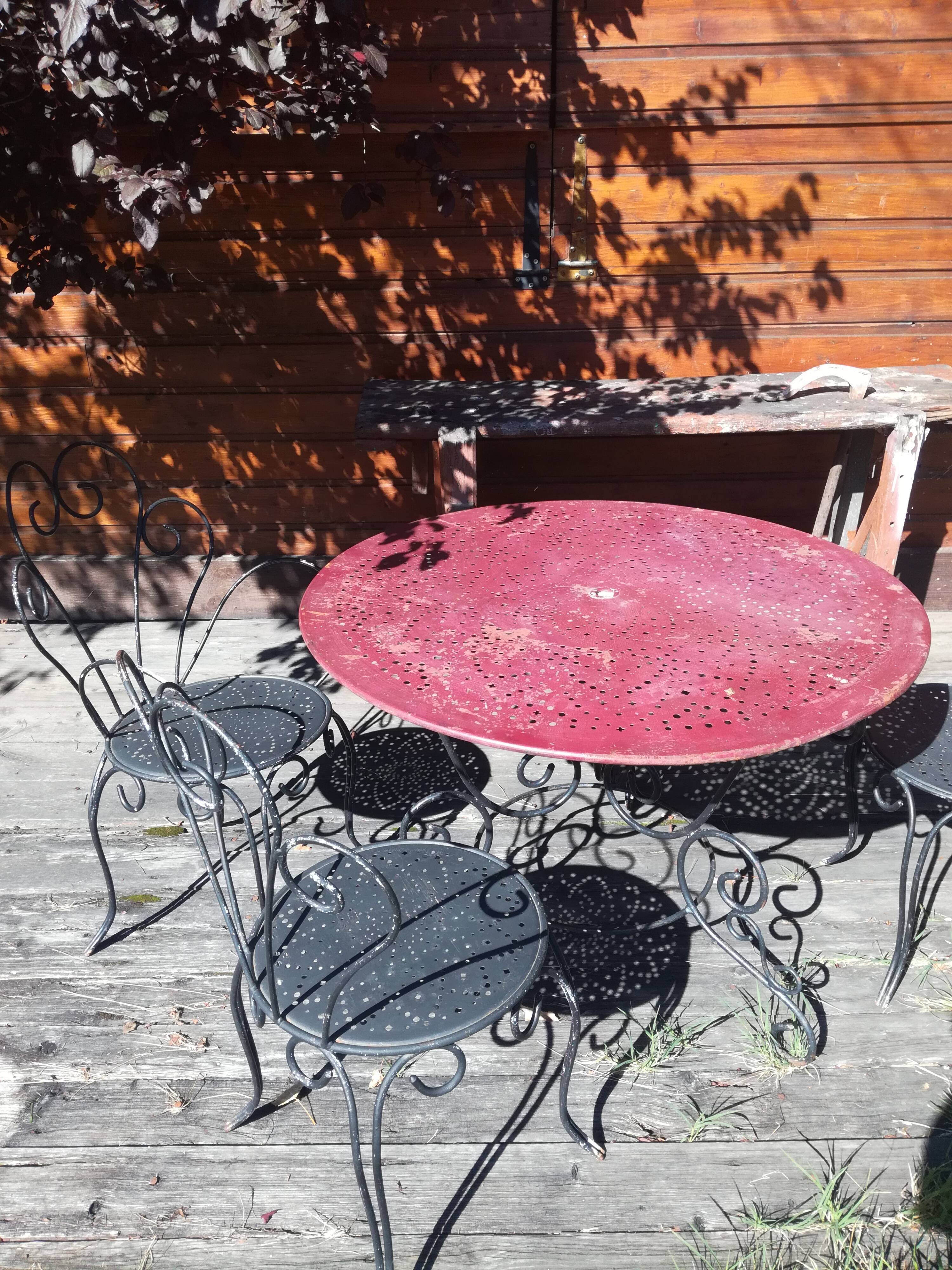 Old metal garden room