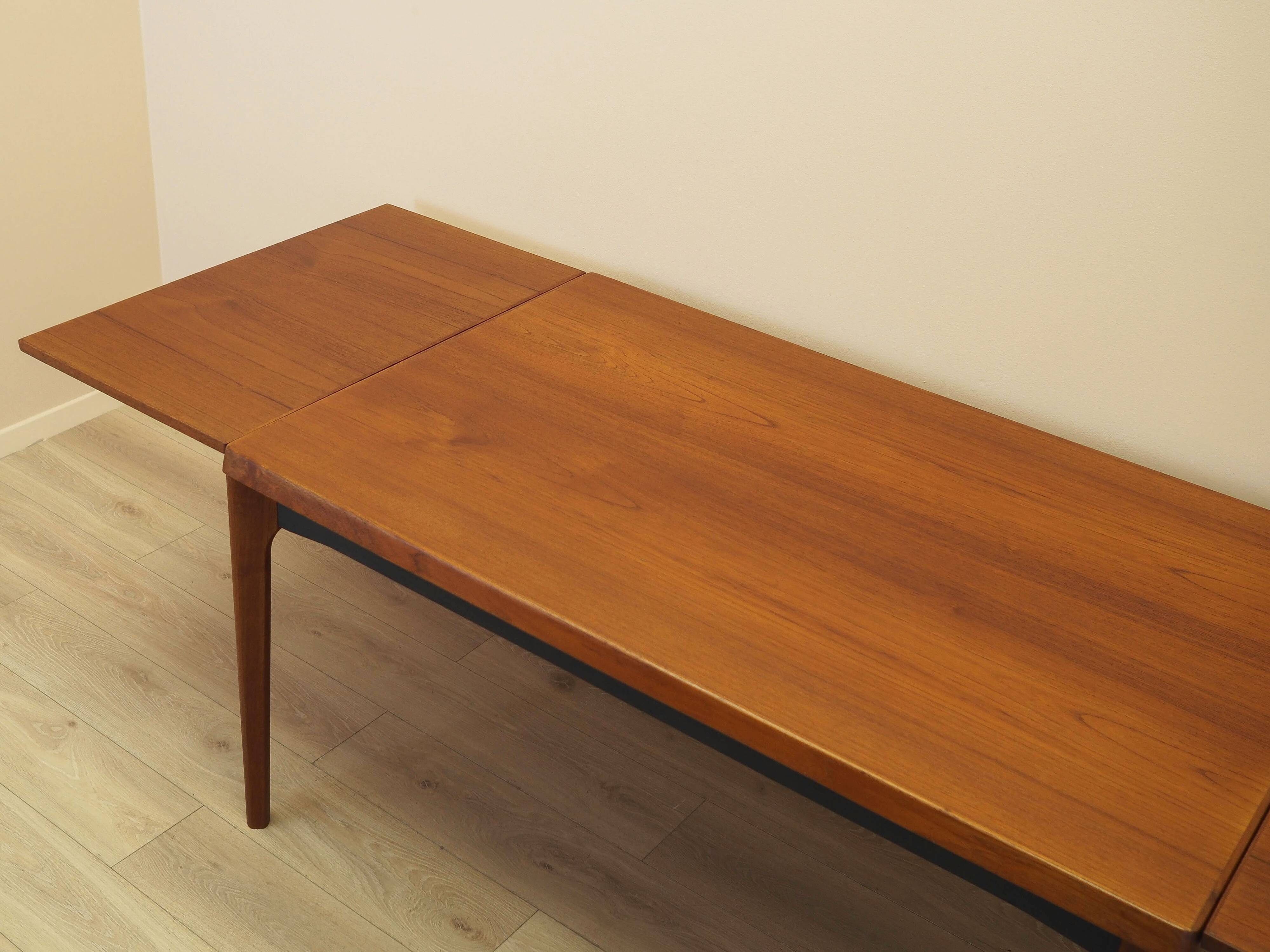 Teak extending dining table Henning Kjærnulf, Vejle, 1960s