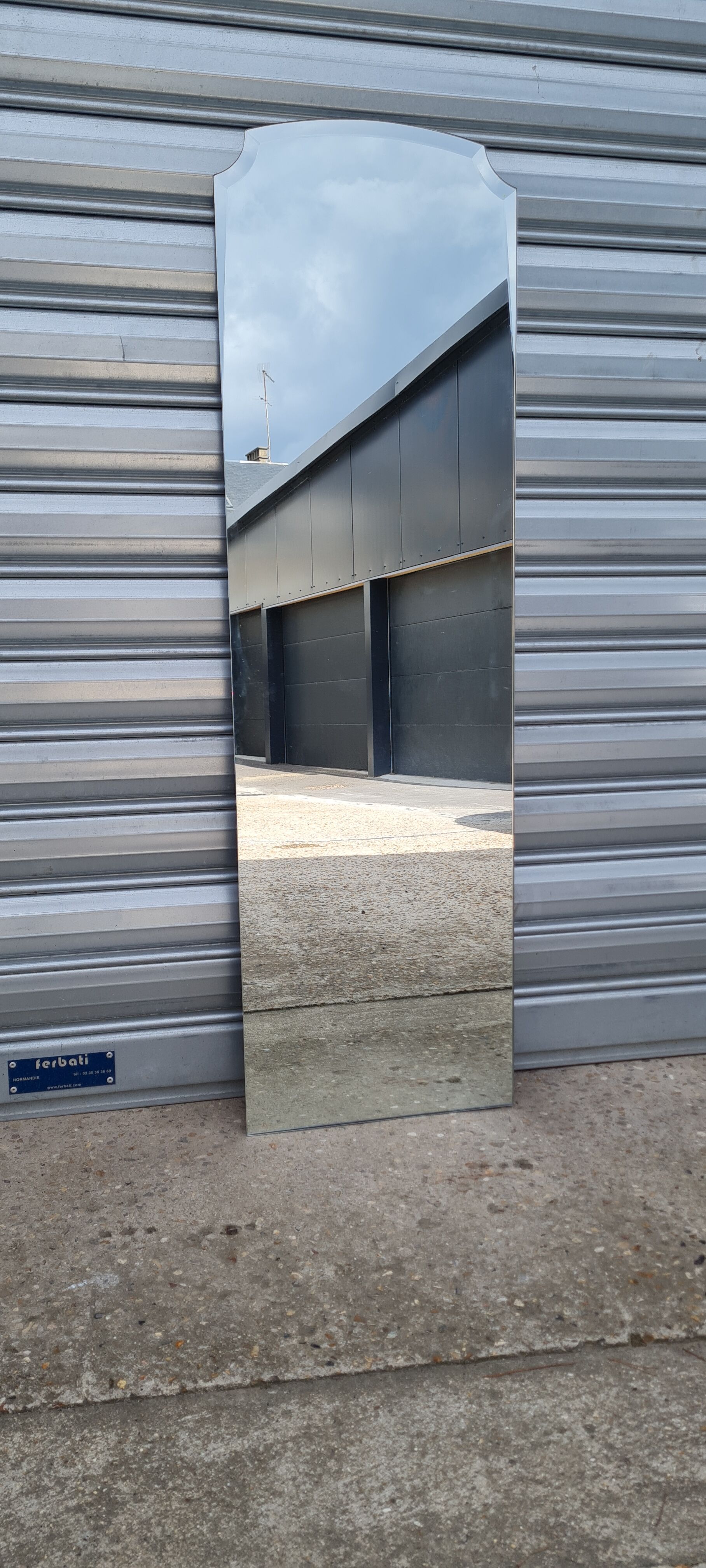 Art deco beveled mirror 42x142cm