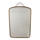 Large Mid-Century Modern Wall Mirror with Brass Crown from Münchner Zierspi