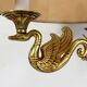 Golden brass lamp, empire style - early twentieth century