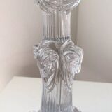 Antique pair of Portieux crystal candlesticks, 19th century