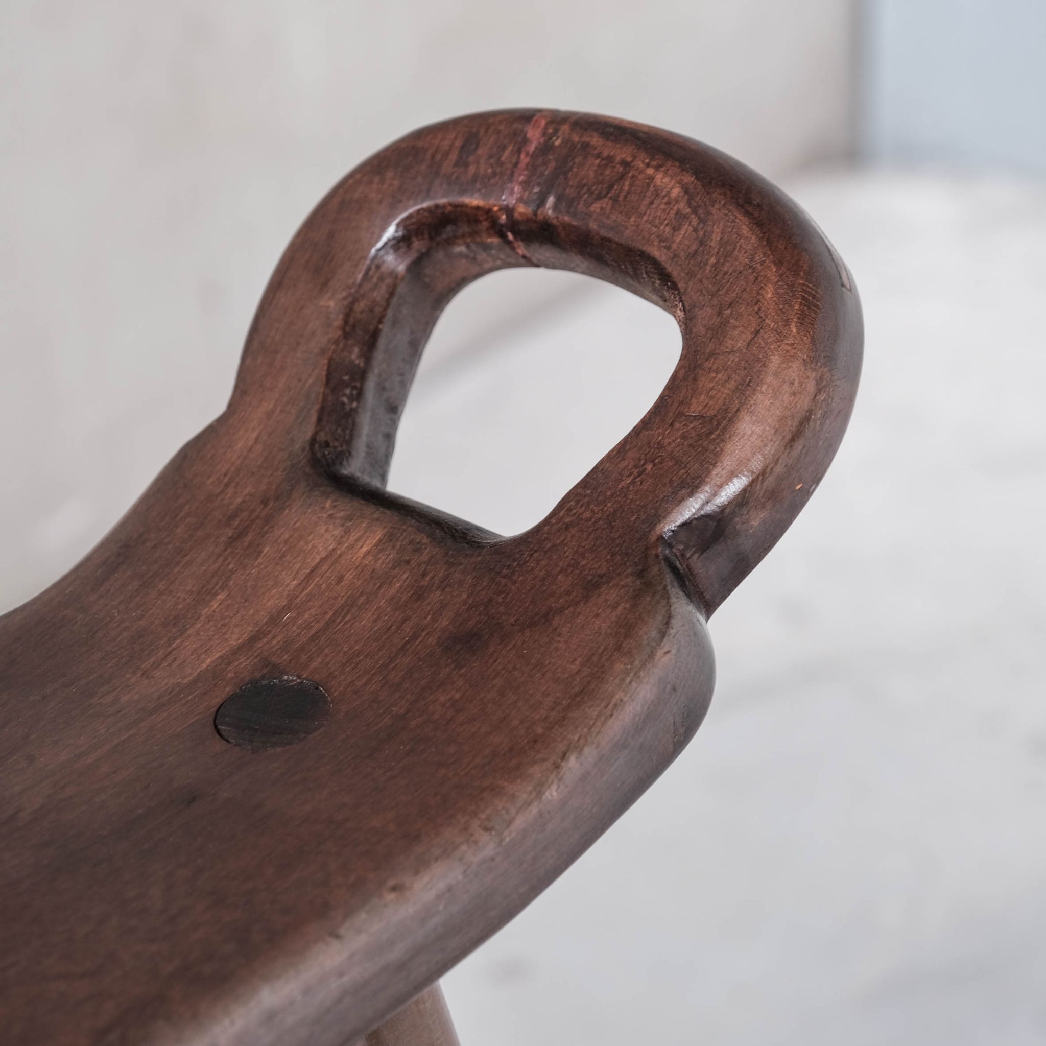 Brutalist Mid-Century 'Marbella' Bar Stool (2 Available)