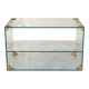 Console / glass and brass shelf Roche Bobois – 1970s