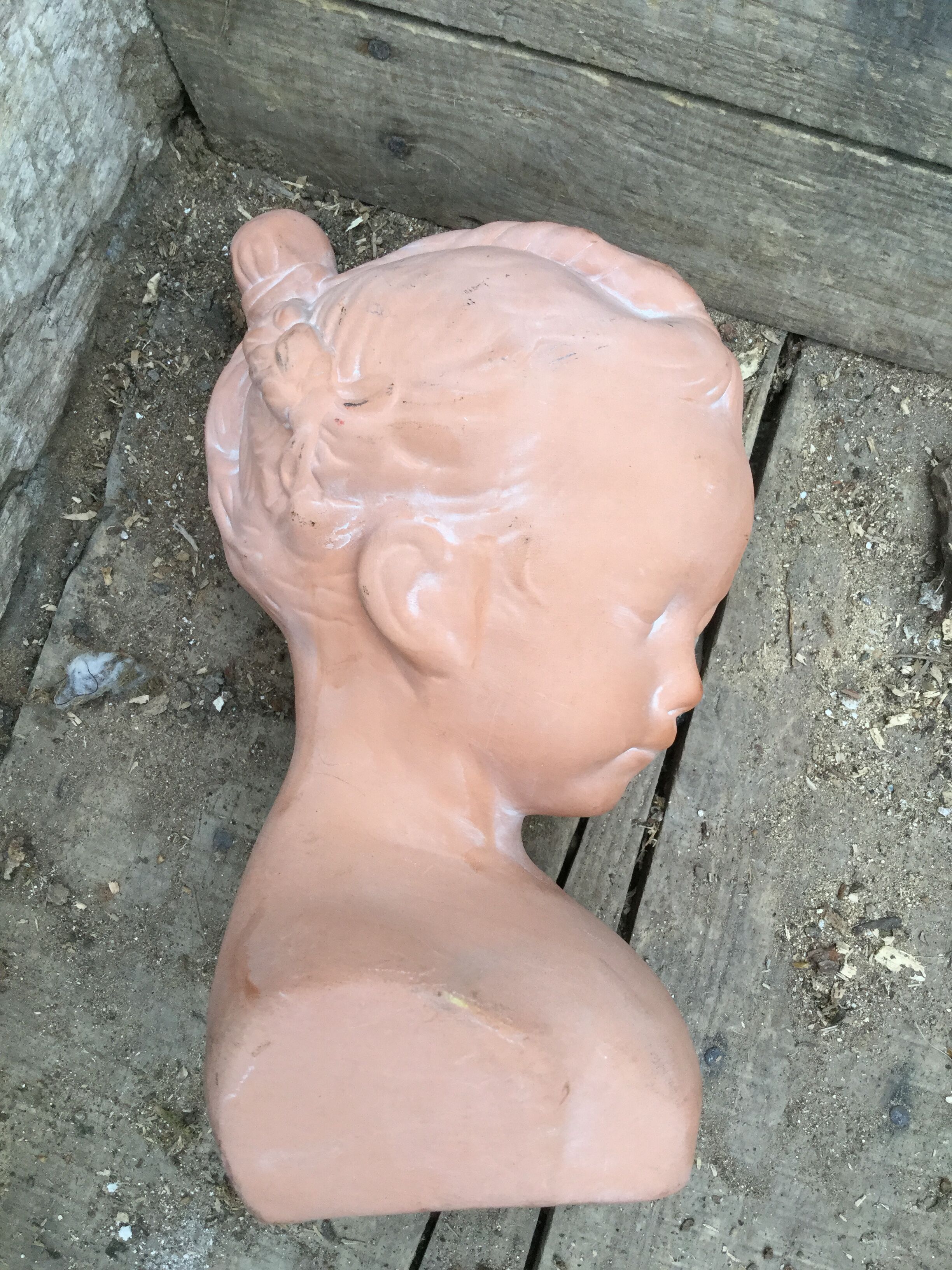 Child terracotta bust